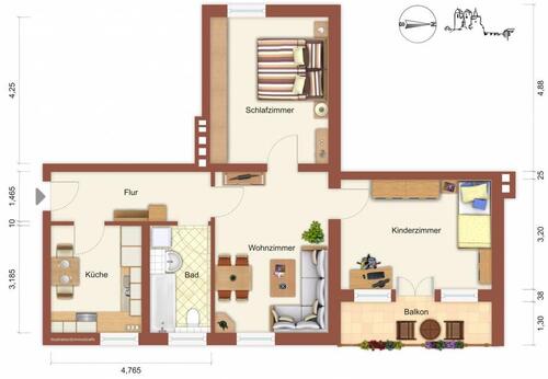 Foto - Etagenwohnung zur Miete in Prenzlau