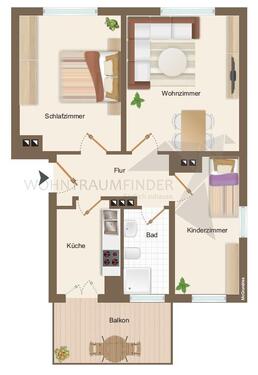 Foto - 3 Zimmer Etagenwohnung zur Miete in Chemnitz