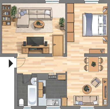 Foto - 2 Zimmer Etagenwohnung zur Miete in Wilhelmshaven