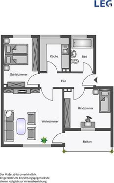 Foto - 3 Zimmer Etagenwohnung zur Miete in Hamm