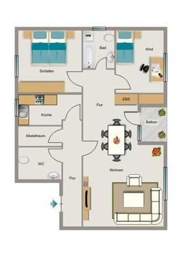 Foto - 3.5 Zimmer Dachgeschoßwohnung zur Miete in Recklinghausen