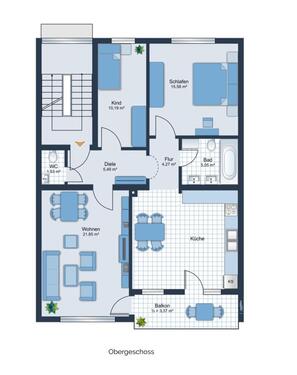 Foto - 3 Zimmer Etagenwohnung zur Miete in Ingolstadt