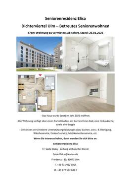 Foto - Fast neuwertige barrierefreie Seniorenwohnung in Ulm