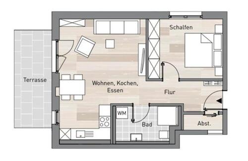 Foto - 2 Zimmer Erdgeschoßwohnung zur Miete in Dombühl