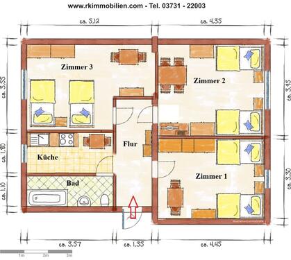 Foto - 3 Zimmer Etagenwohnung in Hainichen