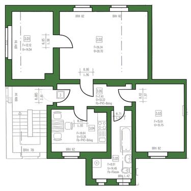 Foto - 3 Zimmer Erdgeschoßwohnung zur Miete in Welzow