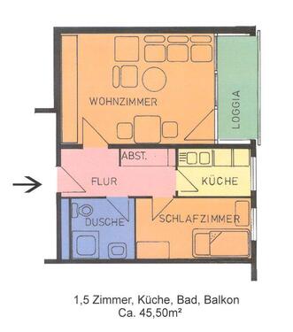Foto - 1.5 Zimmer Etagenwohnung zur Miete in Kassel