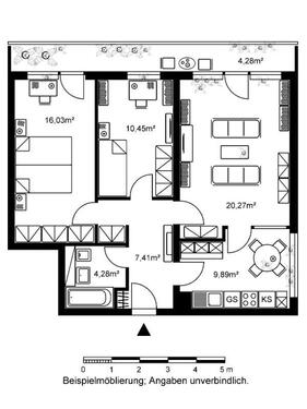 Foto - 3 Zimmer Etagenwohnung zur Miete in Frankfurt am Main