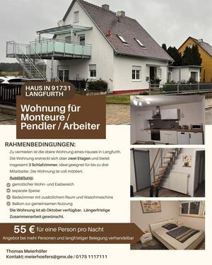 Foto - Wohnung Monteure - 55,00&nbsp;EUR Kaltmiete, ca.&nbsp; 80,00&nbsp;m&sup2;