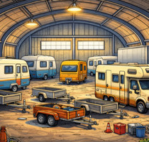 Stellplatz Wohnwagen Anhänger Halle, Unterstellplatz, Unterstand - Hude (Oldenburg)