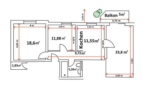 Foto - 3 Zimmer-Wohnung am Brüggering in Soest im 2. OG