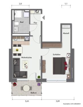 Foto - 2 Zimmer Etagenwohnung zur Miete in Greifswald