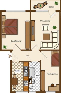 Foto - Etagenwohnung in Cottbus zur Miete
