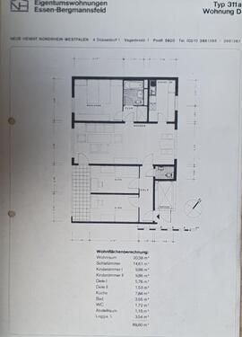 Foto - Wohnung 4,5 Zimmer, 90 qm - 800,00 EUR Kaltmiete,