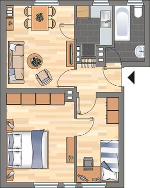 Foto - Demnächst frei! 2-Zimmer-Wohnung in Wilhelmshaven Fedderwardergroden