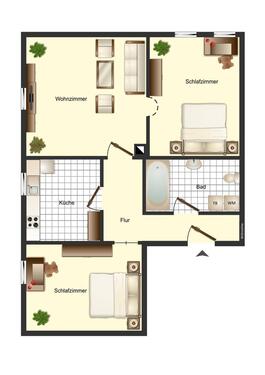 Foto - 3 Zimmer Etagenwohnung zur Miete in Fraureuth