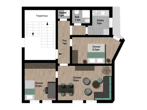 Foto - 3-Zimmer Wohnung mit Einbauküche im Zentrum von Ilmenau - 61m²