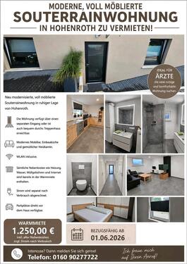 Foto - Modernisierte möblierte Wohnung in Hohenroth zu vermieten 80 qm