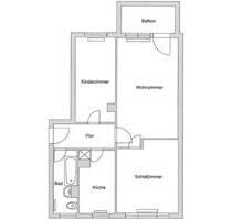3-Zi-Whg mit Balkon und Blick ins Grüne - Gotha