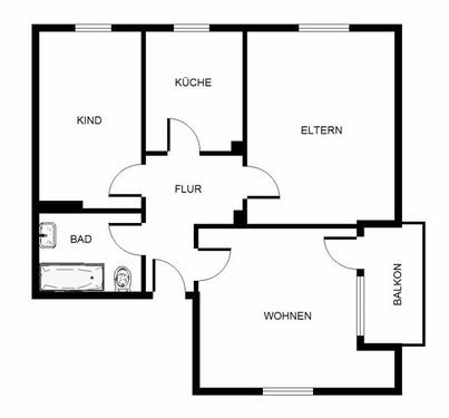 Foto - 3.5 Zimmer Etagenwohnung zur Miete in Gelsenkirchen