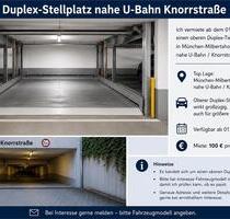 Duplex-Stellplatz (oben) in Milbertshofen - München Schwabing-Freimann