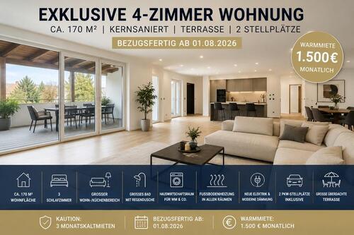 Foto - Exklusive kernsanierte 4-Zimmer Wohnung mit Terrasse