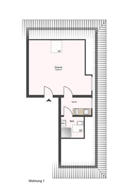 Foto - 1 Zimmer Dachgeschoßwohnung zur Miete in Celle