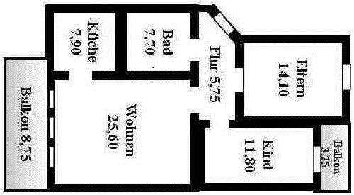 Foto - 3 ZKB nähe Gartenschau, Provisionsfrei zu vermieten