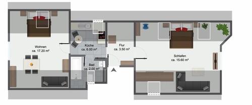 Foto - 2 Zimmer Dachgeschoßwohnung zur Miete in Meschede