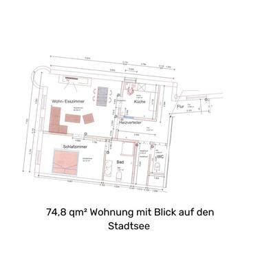 Foto - 2-Zimmer-Wohnung - 1.200,00&nbsp;EUR Kaltmiete, ca.&nbsp; 74,80&nbsp;m&sup2;