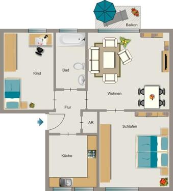 Foto - 3 Zimmer Etagenwohnung in Mülheim an der Ruhr