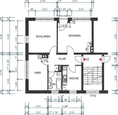 Foto - 3 Zimmer Etagenwohnung zur Miete in Chemnitz