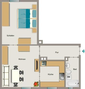 Foto - 2 Zimmer Etagenwohnung zur Miete in Kamp-Lintfort