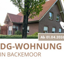 DG-Wohnung, 3 Zimmer mit Garten & Carport, Tiere sind willkommen - Rhauderfehn