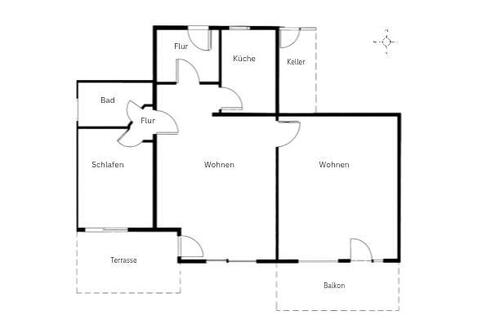 Foto - 3 Zimmer Erdgeschoßwohnung zur Miete in Neubrandenburg