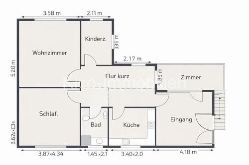 Foto - Zentral gelegene 4- Raumwohnung
