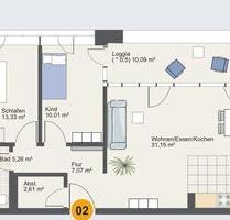 Loft 3 Zimmer - lichtdurchflutet, Loggia - Kornwestheim