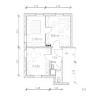 2-Raum-Wohnung mit extra Dachbodenzimmer und Dusche im 1.OG, Am Michelsbach - Eisenach