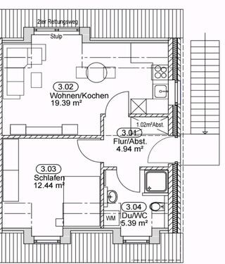 Foto - Wohnung in Ostenfeld - 850,00&nbsp;EUR Kaltmiete, ca.&nbsp; 42,00&nbsp;m&sup2;