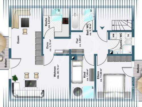 Foto - 3.5 Zimmer Maisonettenwohnung in Sinzing