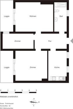 Foto - 3 Zimmer Etagenwohnung in Essen