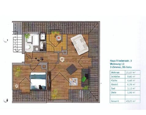 Foto - 2 ZKB 45m² Wohnung in Stettenhofen bei Augsburg