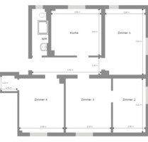 84 m² große 4-Zimmer-Wohnung mit geräumiger Küche im 1. OG - Brand-Erbisdorf