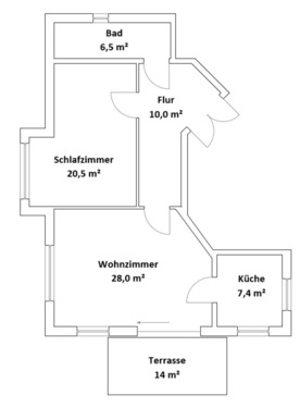 Foto - Etagenwohnung zur Miete in Haselbachtal
