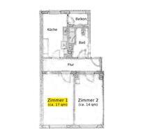 Schönes unmöbliertes Zimmer in 2er Wohngemeinschaft ab Dezember! - Nürnberg Gibitzenhof