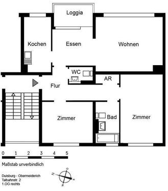 Foto - 3 Zimmer Etagenwohnung zur Miete in Duisburg