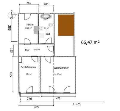 Foto - 2 Raum Wohnung zu vermieten ab April.2026