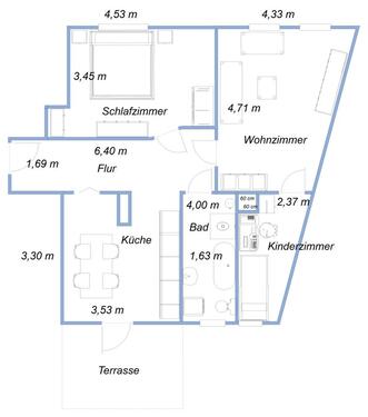Foto - 3 Raumwohung - 433,00 EUR Kaltmiete,