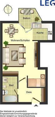 Foto - 1 Zimmer Etagenwohnung zur Miete in Wuppertal