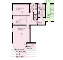 Schöne 3-Zimmer-Wohnung mit Balkon in Uslar, zentrale Lage